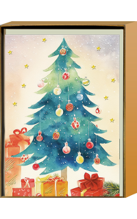 Kartenset: Weihnachtskarte Tannenbaum