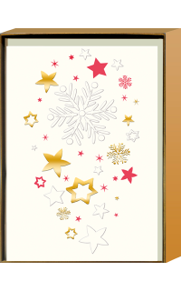 Kartenset Weihnachtskarte Sterne