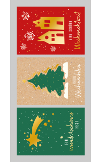 Weihnachtsanh&auml;nger-Set 3 Motive im Beutel