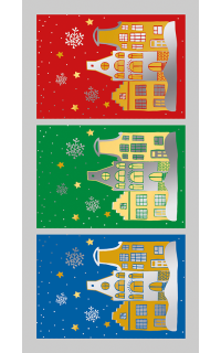 Weihnachtsanhänger Häuserfront (Set)