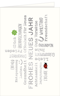 Neujahrskarte mit Sprüchen