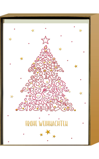 Kartenset Retla Weihnachtskarte Weihnachtsbaum