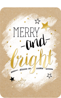 Weihnachtspostkarte Craft Merry and bright