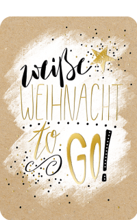 Weihnachtspostkarte Craft wei&szlig;e Weihnacht