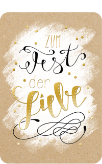 Weihnachtspostkarte Craft Zum Fest der Liebe