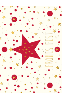 Weihnachtspostkarte Stern