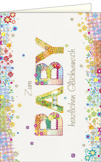 Geburtskarte Patchwork