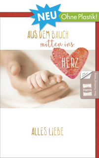 Babykarte "Mitten ins Herz"