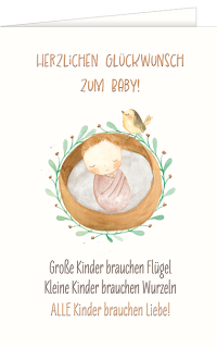 Babykarte - Vogelnest