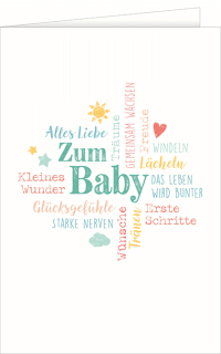 Geburtskarte - beste Wünsche