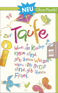 Kindlich gezeichnete Gl&uuml;ckw&uuml;nsche zur Taufe