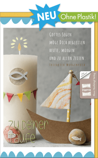 Taufkarte mit Taufkerze