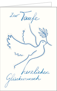 Taufkarte Taube
