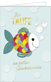 Taufkarte Regenbogenfisch