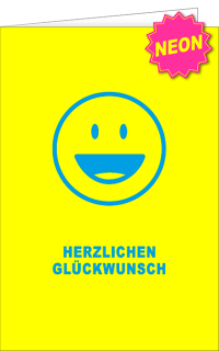 Neon Vibes Gebutstags Smiley