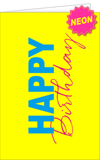 Neon Vibes Happy Birthday