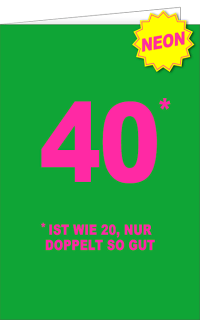 Neon Vibes Geburtstag 40