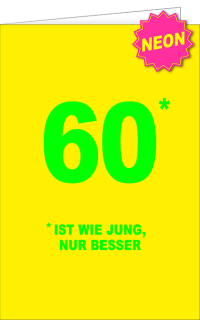 Neon Vibes Geburtstag 60