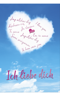 Valentinskarte Wolkenherz