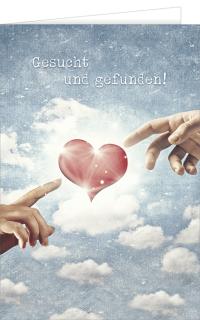 Freundschaftskarte mit Händen und Text