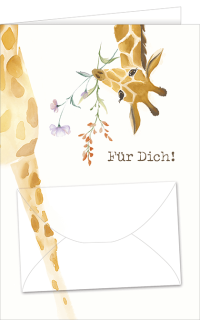 Geldkuvert Karte Giraffe