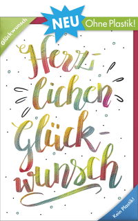 Glückwuschkarte Handlettering
