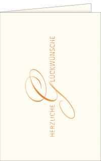Glückwunschkarte mit Goldtext
