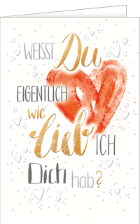 Freundschaftskarte mit rotem Herz