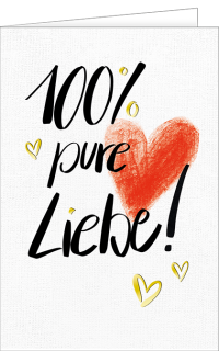 Freundschaftskarte 100% Liebe