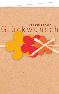 Gl&uuml;ckwunschkarte mit Blumen
