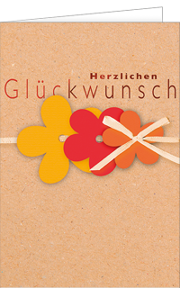 Glückwunschkarte mit Blumen