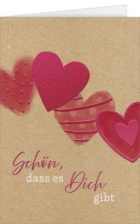 Valentinskarte Herz mit Text
