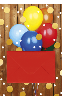 Geldkuvertkarte Luftballons