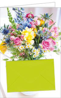 Geldkuvertkarte Blumenstrauß