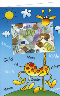 Geldkuvertkarte Giraffe