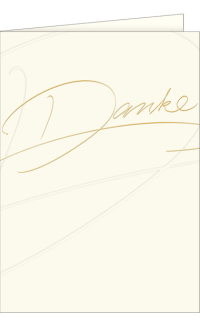 Dankeskarte mit Goldfolienprägung