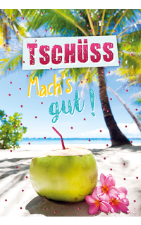 Abschiedskarte Tsch&uuml;ss!