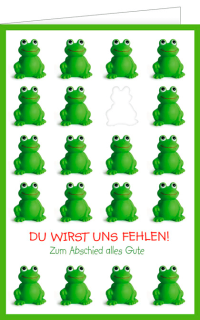 Abschiedskarte Frosch