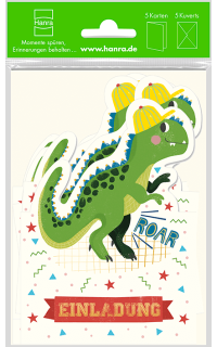 Einladungskarte Dino