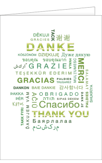 A4 Dankeskarte International
