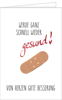 Genesungskarte Pflaster