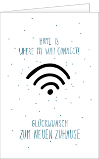 Glückwunschkarte Umzug/Einzug: WIFI