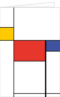 Blankokarte angelehnt an Mondrian bunt