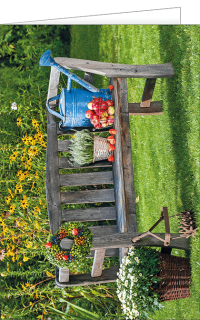 Fotokarte Gartenbank