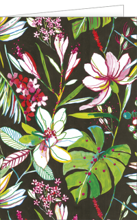 Blankokarte Blumen und Bl&auml;tter