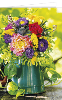 Blankokarte Blumenvasen