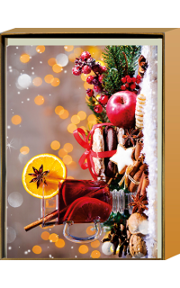 Weihnachtskartenbox Gl&uuml;hwein