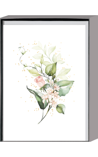 6er Set Blankokarte Rose Aquarell