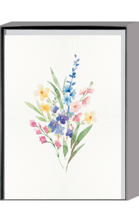 6er Set Blankokarte Blumen Aquarell