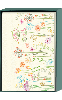 6er Set Blankokarten Wiesenblumen